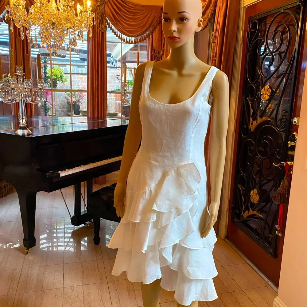 Ralph Lauren | Dresses | Vintage Ralph Lauren White Linen | Poshmark